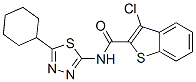 Benzo[b]thiophene-2-carboxamide, 3-chloro-N-(5-cyclohexyl-1,3,4-thiadiazol-2-yl)- (9CI) Struktur