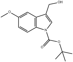 3-HYDROXYMETHYL-5-METHOXYINDOLE-1-CARBOXYLIC ACID TERT-BUTYL ESTER Struktur