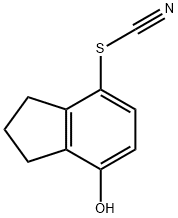 Thiocyanic acid, 2,3-dihydro-7-hydroxy-1H-inden-4-yl ester (9CI) Struktur