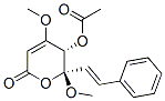 (5S,6S)-5-Acetoxy-5,6-dihydro-4,6-dimethoxy-6-[(E)-2-phenylethenyl]-2H-pyran-2-one Struktur