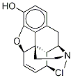 8β-Chloro-6,7-didehydro-4,5α-epoxy-17-methylmorphinan-3-ol Struktur