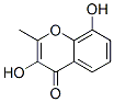 3,8-Dihydroxy-2-methyl-4H-1-benzopyran-4-one Struktur