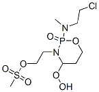 2-[N-Methyl-N-(2-chloroethyl)amino]-3-[2-(methylsulfonyloxy)ethyl]-4-hydroperoxytetrahydro-2H-1,3,2-oxazaphosphorine 2-oxide Struktur