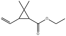 3-Ethenyl-2,2-dimethyl-1-cyclopropanecarboxylic acid ethyl ester Struktur