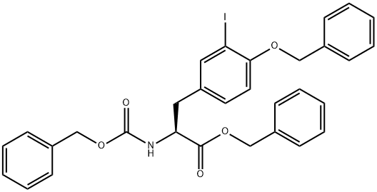 3-Iodo-N-[(benzyloxy)carbonyl]-O-benzyl-L-tyrosine Benzyl Ester Struktur