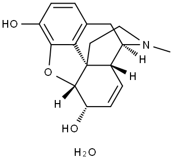 MORPHINE MONOHYDRATE CII (50 MG) (AS) Struktur