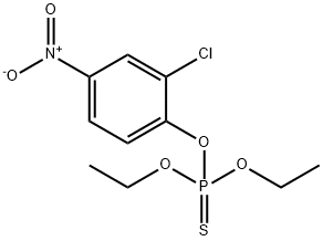 Thiophosphoric acid O,O-diethyl O-(2-chloro-4-nitrophenyl) ester Struktur