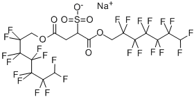 BIS(2,2,3,3,4,4,5,5,6,6,7,7-DODECAFLUOROHEPTYL) SULFOSUCCINATE SODIUM SALT Struktur