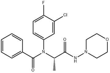 Benzamide, N-(3-chloro-4-fluorophenyl)-N-[1-methyl-2-(4-morpholinylamino)-2-oxoethyl]-, (S)- (9CI) Struktur