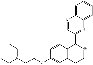 Ethanamine, N,N-diethyl-2-[[1,2,3,4-tetrahydro-1-(2-quinoxalinyl)-6-isoquinolinyl]oxy]- (9CI) Struktur