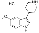 5-METHOXY-3-(PIPERIDIN-4-YL)-1H-INDOLE HYDROCHLORIDE Struktur