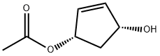 (1R,4S)-CIS-4-ACETOXY-2-CYCLOPENTEN-1-OL Struktur