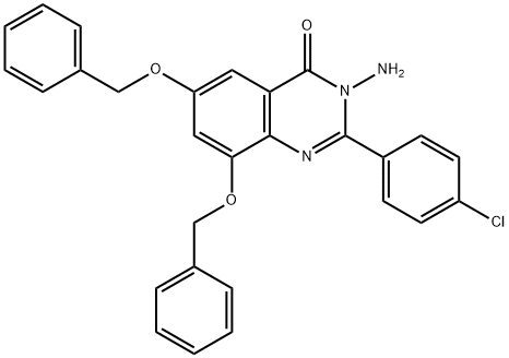 4(3H)-Quinazolinone,  3-amino-2-(4-chlorophenyl)-6,8-bis(phenylmethoxy)- Struktur