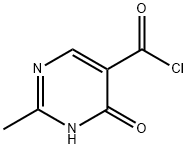 5-Pyrimidinecarbonyl chloride, 1,4-dihydro-2-methyl-4-oxo- (9CI) Struktur