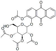 1-Hydroxy-2-(2-O,3-O,4-O,6-O-tetraacetyl-β-D-glucopyranosyloxy)-9,10-anthracenedione Struktur