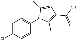 1-(4-CHLOROPHENYL)-2,5-DIMETHYL-1H-PYRROLE-3-CARBOXYLIC ACID Struktur