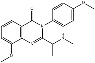 4(3H)-Quinazolinone,  8-methoxy-3-(4-methoxyphenyl)-2-[1-(methylamino)ethyl]- Struktur