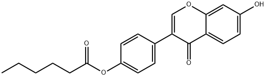 Hexanoic Acid 4-(7-Hydroxy-4-oxo-4H-1-benzopyran-3-yl)phenyl Ester Struktur