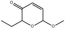 2-Ethyl-6-methoxy-3,6-dihydro-2H-pyran-3-one Struktur