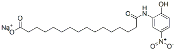 sodium N-(2-hydroxy-5-nitrophenyl)palmitamidate Struktur