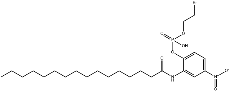 2’-(-Bromoethylphosphoryl)-5’-nitrohexadecananilide Struktur