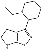 4H-Pyrrolo[3,2-d]isoxazole,3-(1-ethyl-2-piperidinyl)-5,6-dihydro-(9CI) Struktur