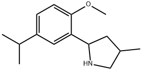 Pyrrolidine, 2-[2-methoxy-5-(1-methylethyl)phenyl]-4-methyl- (9CI) Struktur