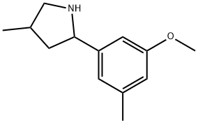 Pyrrolidine, 2-(3-methoxy-5-methylphenyl)-4-methyl- (9CI) Struktur