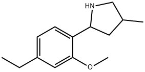 Pyrrolidine, 2-(4-ethyl-2-methoxyphenyl)-4-methyl- (9CI) Struktur