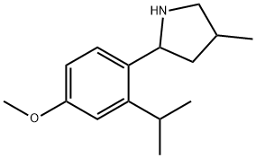 Pyrrolidine, 2-[4-methoxy-2-(1-methylethyl)phenyl]-4-methyl- (9CI) Struktur