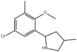 Pyrrolidine, 2-(5-chloro-2-methoxy-3-methylphenyl)-4-methyl- (9CI) Struktur