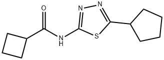 Cyclobutanecarboxamide, N-(5-cyclopentyl-1,3,4-thiadiazol-2-yl)- (9CI) Struktur