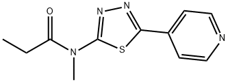 Propanamide, N-methyl-N-[5-(4-pyridinyl)-1,3,4-thiadiazol-2-yl]- (9CI) Struktur