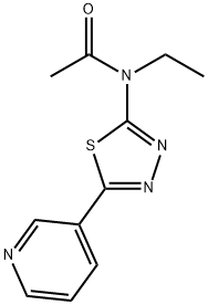 Acetamide, N-ethyl-N-[5-(3-pyridinyl)-1,3,4-thiadiazol-2-yl]- (9CI) Struktur