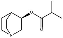 Propanoic acid, 2-methyl-, (3R)-1-azabicyclo[2.2.2]oct-3-yl ester (9CI) Struktur