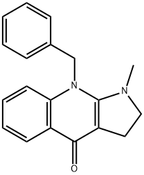 9-Benzyl-2,3,4,9-tetrahydro-1-methyl-1H-pyrrolo[2,3-b]quinolin-4-one Struktur