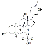 (3a,5b,7a,12a)-3,12-dihydroxy-7-(sulfooxy)-Cholan-24-oic acid Struktur