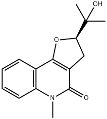 (2R)-2-(1-Hydroxy-1-methylethyl)-5-methyl-2,3,4,5-tetrahydrofuro[3,2-c]quinoline-4-one Struktur