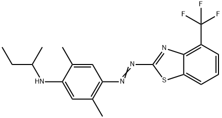 N-isopentyl-4-[[4-(trifluoromethyl)benzothiazol-2-yl]azo]-2,5-xylidine Struktur