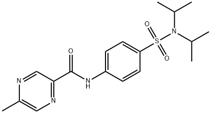 Pyrazinecarboxamide, N-[4-[[bis(1-methylethyl)amino]sulfonyl]phenyl]-5-methyl- (9CI) Struktur