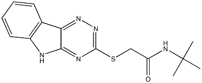 Acetamide, N-(1,1-dimethylethyl)-2-(2H-1,2,4-triazino[5,6-b]indol-3-ylthio)- (9CI) Struktur