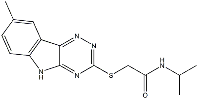 Acetamide, N-(1-methylethyl)-2-[(8-methyl-2H-1,2,4-triazino[5,6-b]indol-3-yl)thio]- (9CI) Struktur