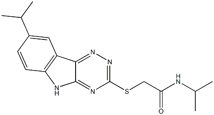 Acetamide, N-(1-methylethyl)-2-[[8-(1-methylethyl)-2H-1,2,4-triazino[5,6-b]indol-3-yl]thio]- (9CI) Struktur