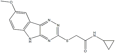 Acetamide, N-cyclopropyl-2-[(8-methoxy-2H-1,2,4-triazino[5,6-b]indol-3-yl)thio]- (9CI) Struktur