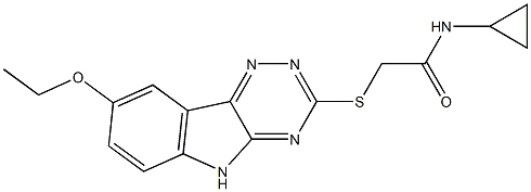 Acetamide, N-cyclopropyl-2-[(8-ethoxy-2H-1,2,4-triazino[5,6-b]indol-3-yl)thio]- (9CI) Struktur