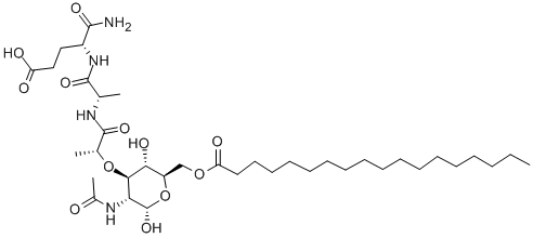 N-ACETYLMURAMYL-L-ALANYL-D-ISOGLUTAMINE-6-O-STEAROYL Struktur