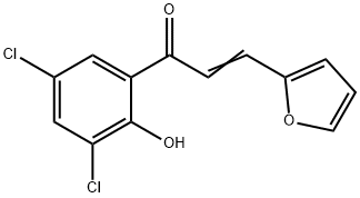 1-(3,5-DICHLORO-2-HYDROXYPHENYL)-3-(2-FURYL)PROP-2-EN-1-ONE Struktur