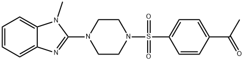 Piperazine, 1-[(4-acetylphenyl)sulfonyl]-4-(1-methyl-1H-benzimidazol-2-yl)- (9CI) Struktur