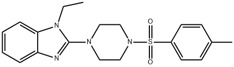 Piperazine, 1-(1-ethyl-1H-benzimidazol-2-yl)-4-[(4-methylphenyl)sulfonyl]- (9CI) Struktur