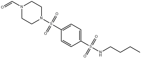 Benzenesulfonamide, N-butyl-4-[(4-formyl-1-piperazinyl)sulfonyl]- (9CI) Struktur